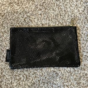 Sephora Black Cosmetic Pouch With Canvas Interior NWOT